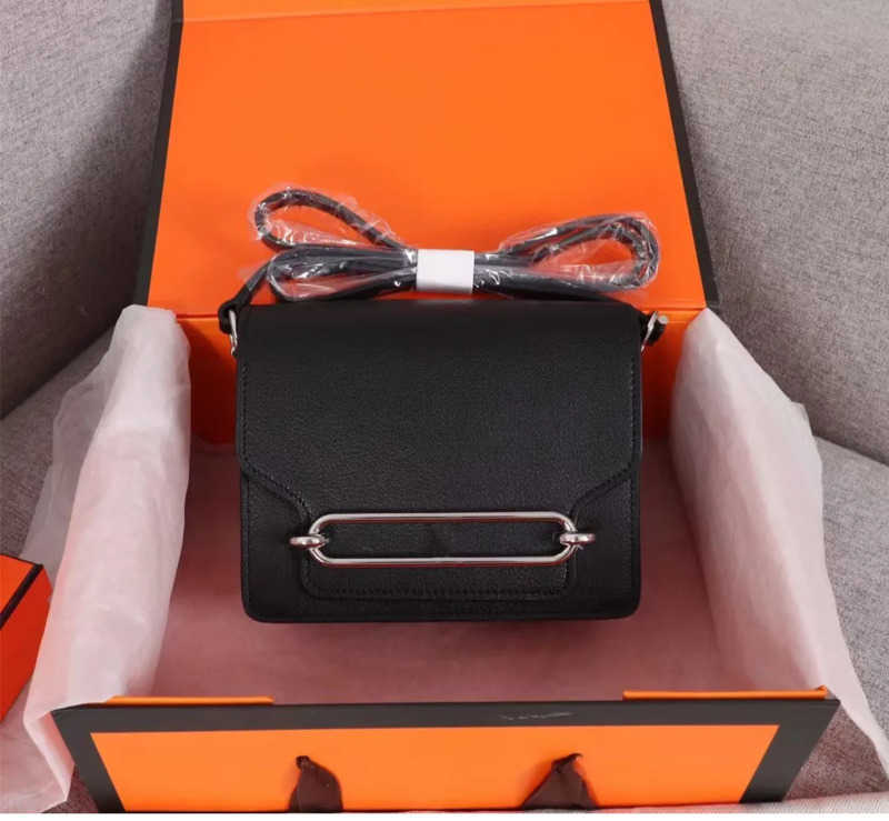 

Quality birkin Designer Shoulder bags Fashion lady Cross body purse Gold buckle leather messenger bag Clear lines neat and fine lines, Black