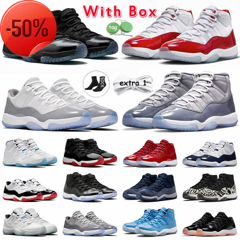 

11s Cherry Jumpman 11 Top low basketball shoes Air Jordens 11 Midnight Navy Cement Grey Cool Grey Cap and Gown Concord Gamma Blue j11 mens, B21 varsity red 36-47