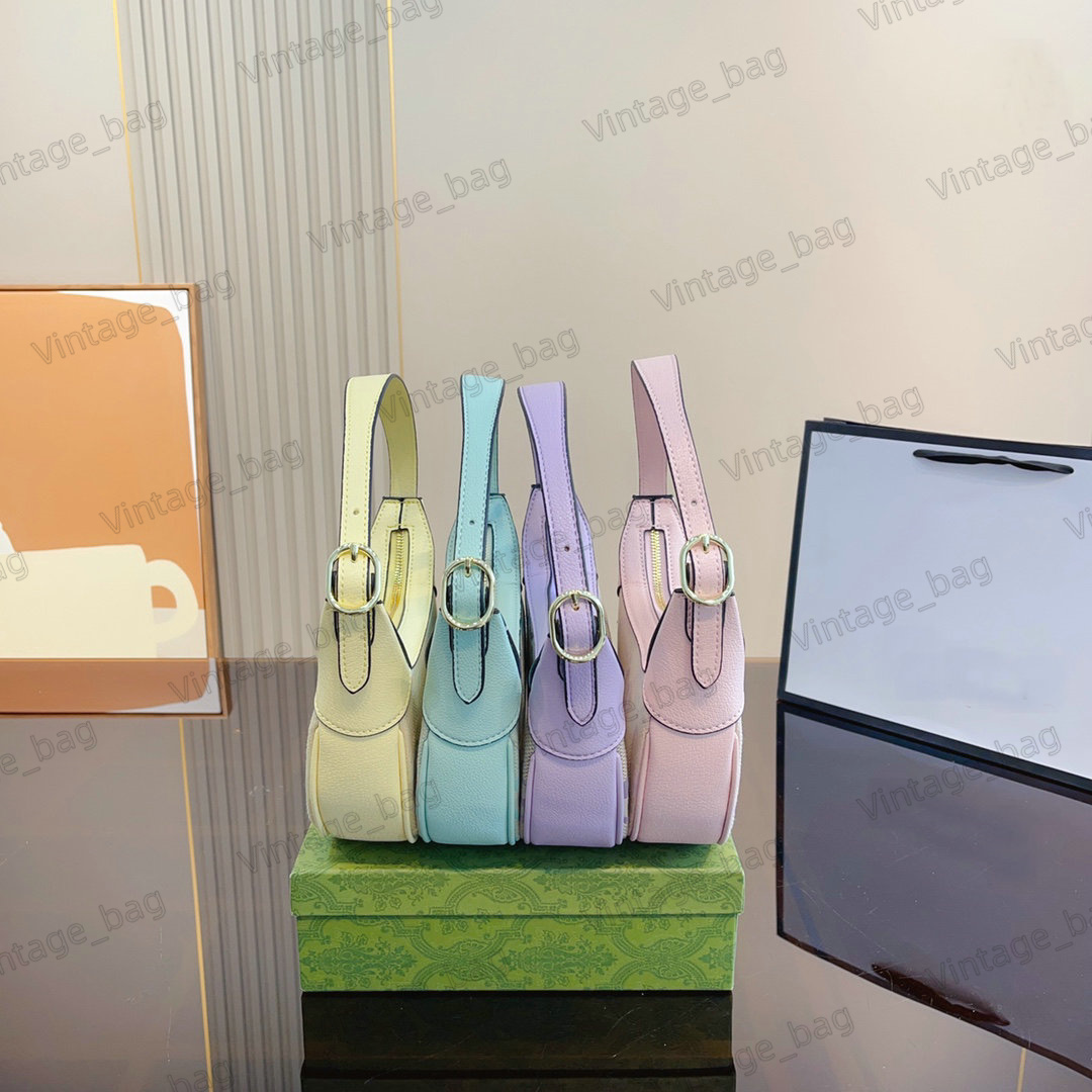 

Marmont Underarm Bag Women Crescent Half Moon Bag Double G Macaron Color Adjustable Handle Jacquard Leather Patchwork Stylish Mini Handbag Clutch Evening Bags