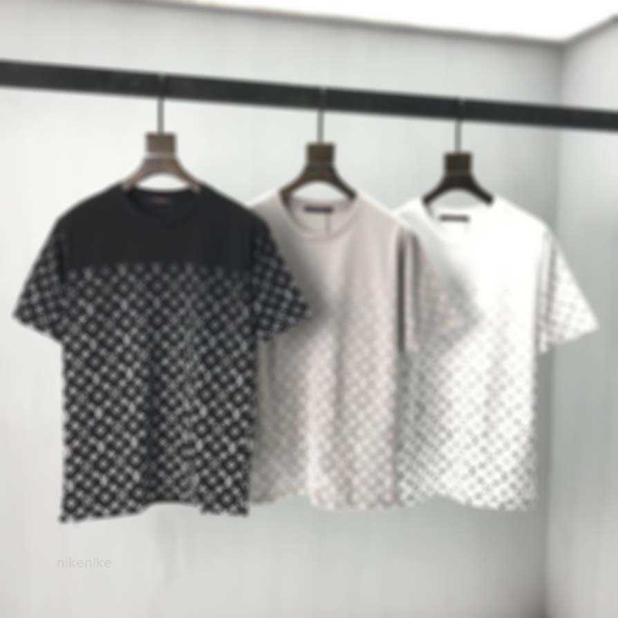 

France latest spring summer Paris Gradient letters Tee t shirt fashion hoodies men women casual cotton T-Shirts, White