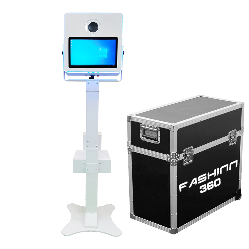 

Fashinn360 White Open Air Photo Booth With Ring Light For Parties