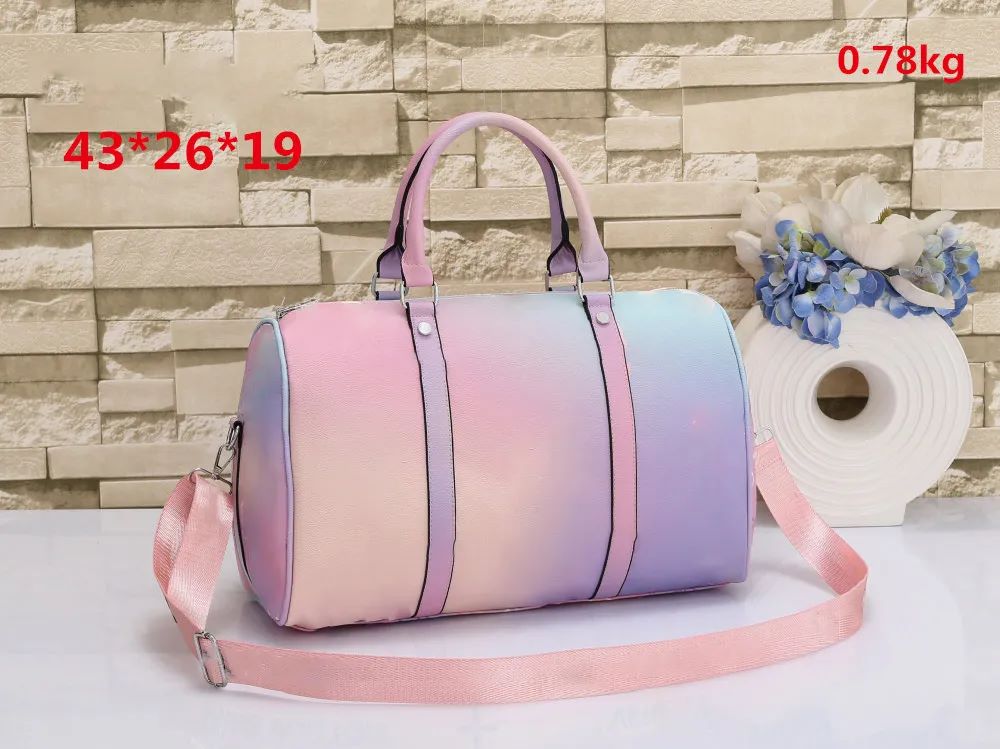

022 Casual Fashion Travel Bag Print Flower Women Handbags Sale High Capacity Bags Cartoon Brown Pillow shoulder bags Totes 0689, Yellow