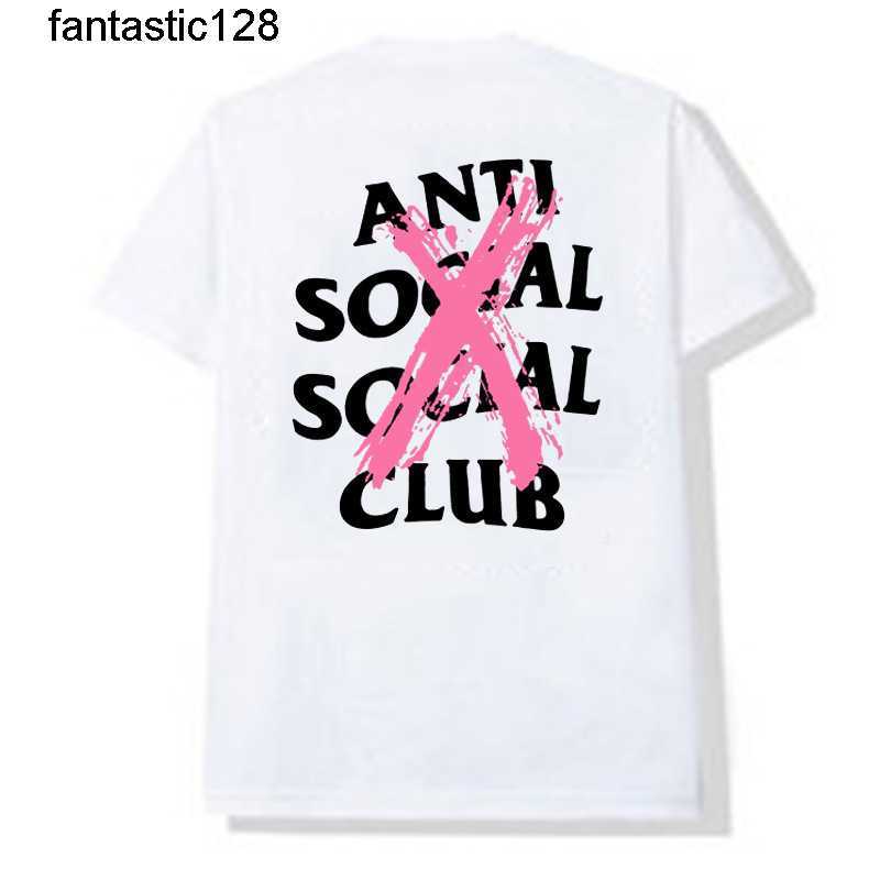

men designer new t shirt ASSC Anti Social Club 23ss Crossed Letter Print Casual Couple wonmen men T-shirt, White