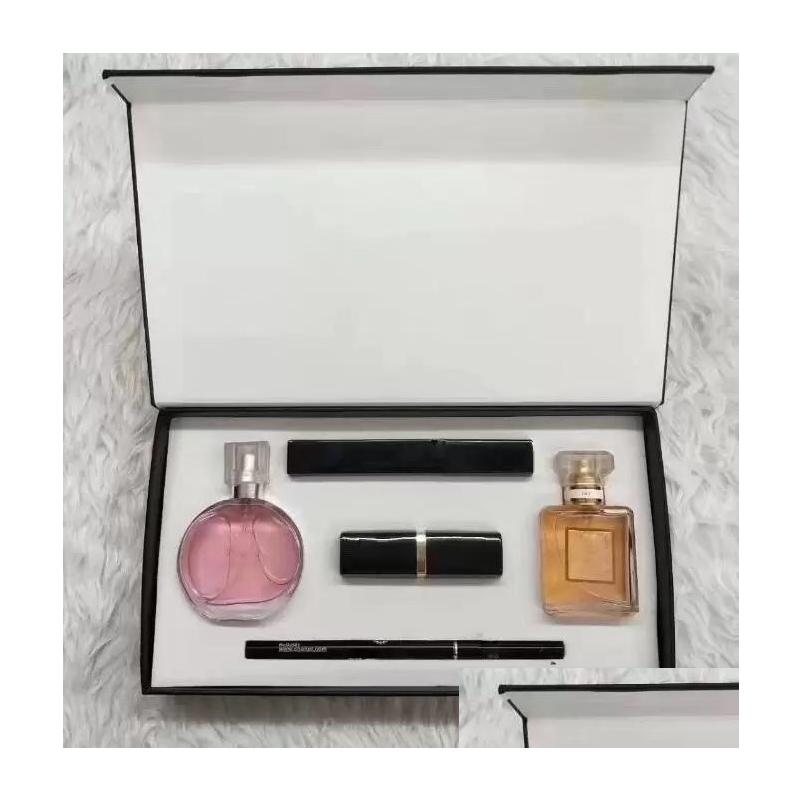 

Makeup Sets Set Women Lady Per 15Ml Lipstick Eyeliner Mascara 5 In 1 With Box Fragrance Cosmetics Kit For Holiday Gift Drop Delivery Dhhpi