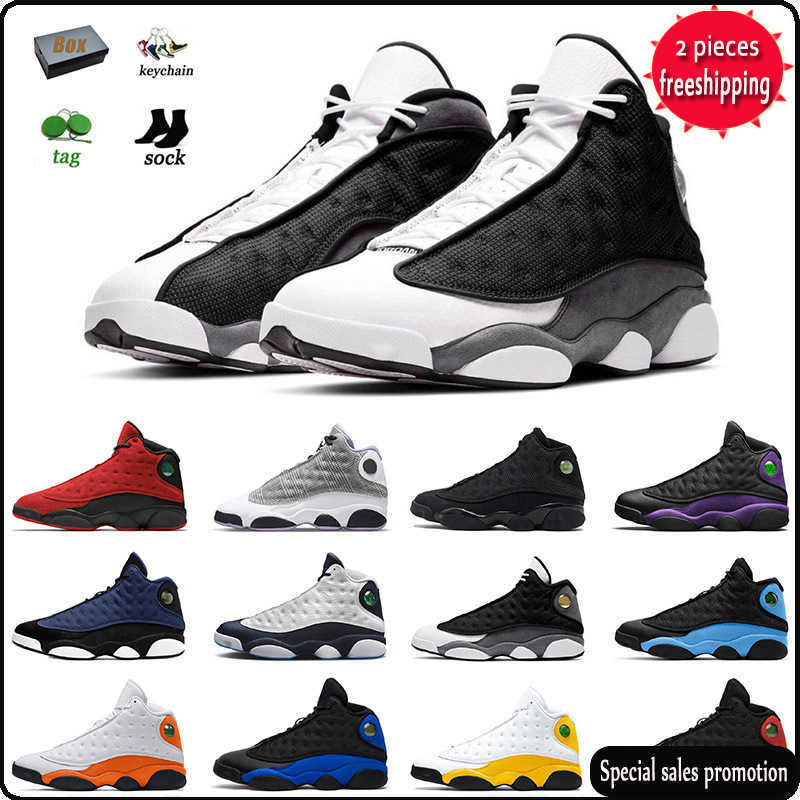 

TOP Black Flint New 13s Basketball Shoes Jump Man 13 J13s With Box Brave University Blue Reverse Bred Playground Lucky Green Court Purple Mens, B26 black flint 40-47