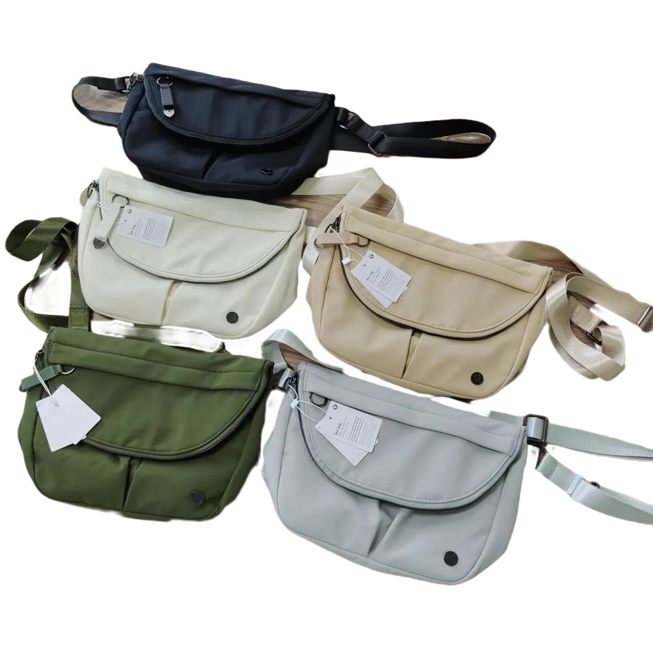 

LL Festival Bag Zipper Outdoor Crossbody have Adjustable Strap Yoga Bags Water-Repellent Micro Women Shoulder bag, Grey