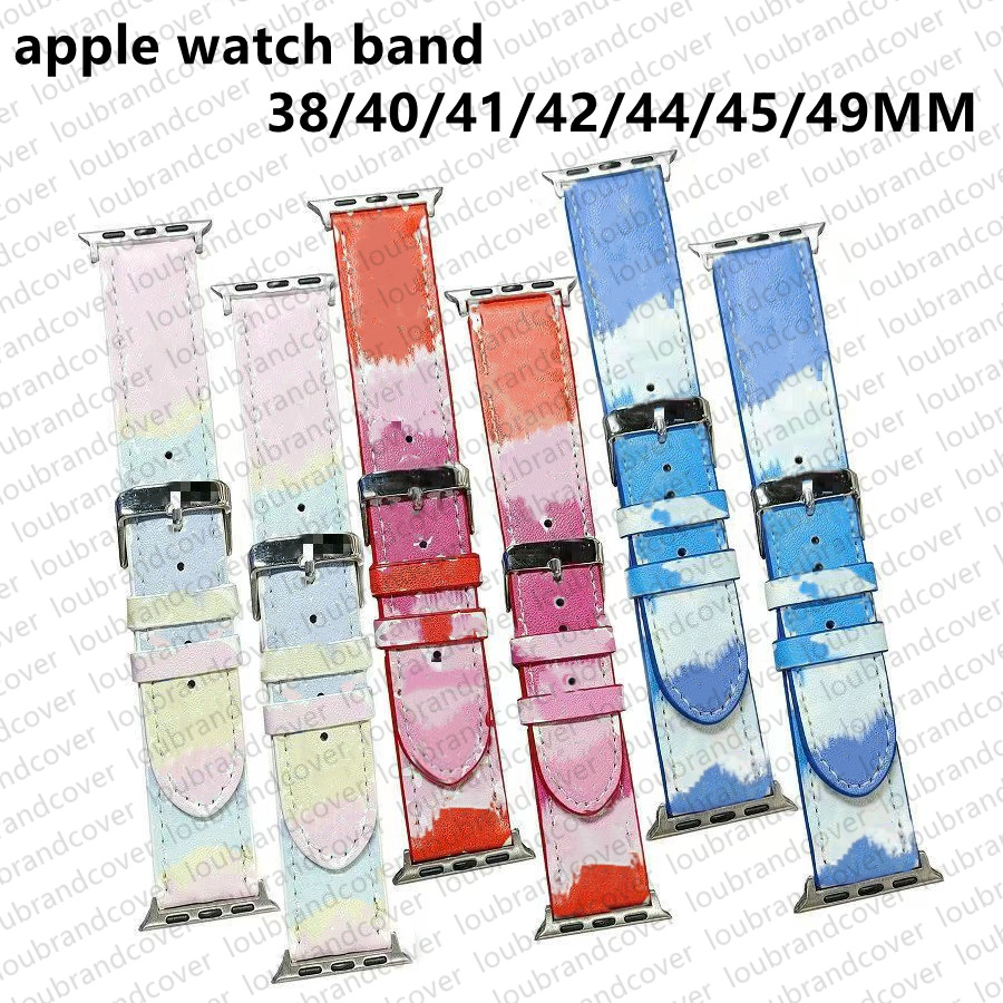 

Luxury Smart Watch Straps for apple watch band iwatch strap Series 8 2 3 4 5 6 38mm 40mm 42mm 44mm PU Leather AP Watchbands Letter armband AP Watchbands Bracelet