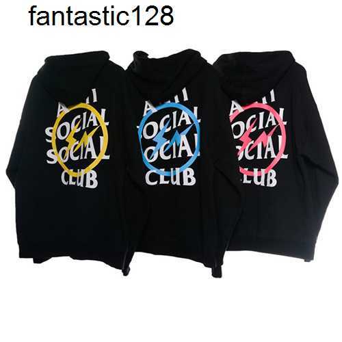 

designer ASSC fragment branded new Plush Hoodie men women hoodie, Black lightning yellow