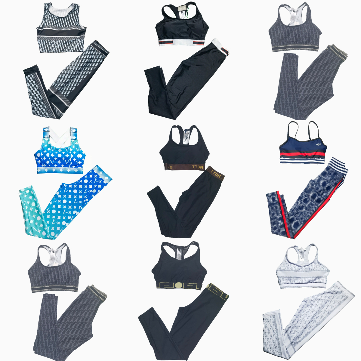 

Womens Elastic Running Outfit Designer Breathable Yoga Tracksuits Solid Color Casual Sportswear Size -XL, #5