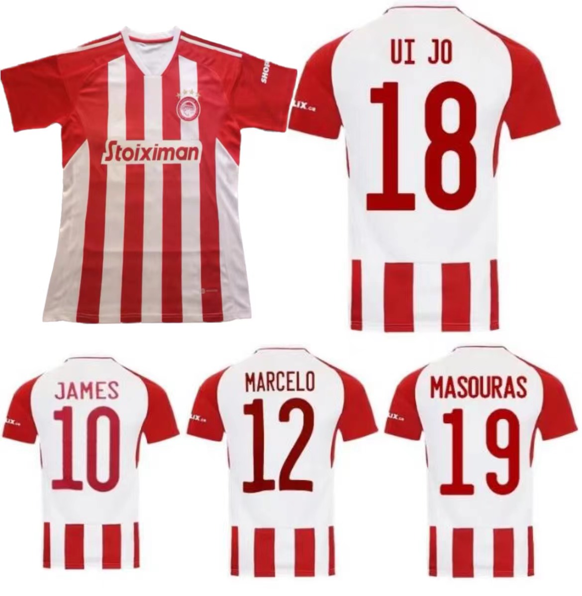 

2023 marcelo olympiacos piraeus soccer jerseys greece olympiakos ui jo hwang masouras oleg kunde biel james bakambu el arabi valbuena 22 23 football shirt, Home
