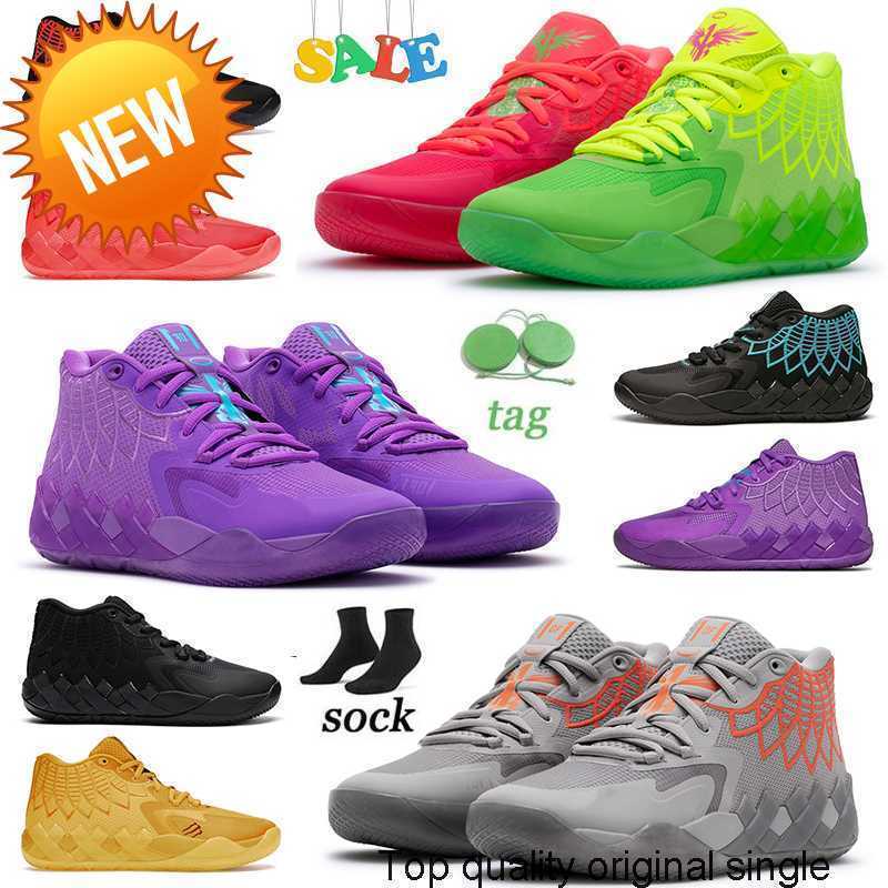 

5A LaMelo Ball 1 MB.01 Men Basketball Shoes Black Blast Buzz City Not From Here Queen City Rick and Morty Rock Ridge Red Trainers Sports, Color#11 rock ridge red
