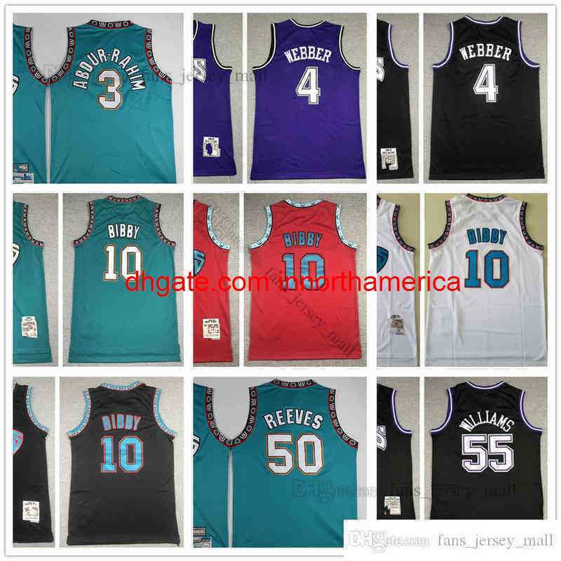

Youth Kids Men Basketball Jerseys 10 Mike 55 Jason Bibby Williams 4 Chris 50 Bryant Webber Reeves Shareef 3 Abdur Retro Jersey, Same as picture