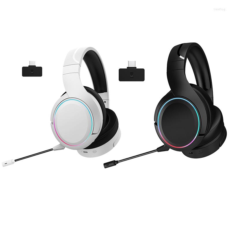 

Pro 2.4G Wireless BT 5.1 Headphones 7.1 Stereo Microphone Gaming Headset For PC/Laptop/Mobile/PS4/5/Switch/XBOX, White