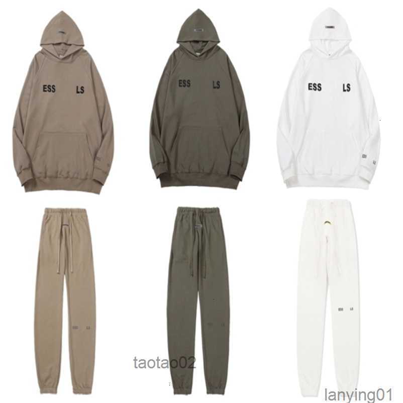 

Designer Hoodies for Men Women Pullover Hoody Sweatshirt Es Letter Printed Long Sleeve Crewneck Loose Hooded Sweater Cotton Streetweariqexiyo3, Beige pant