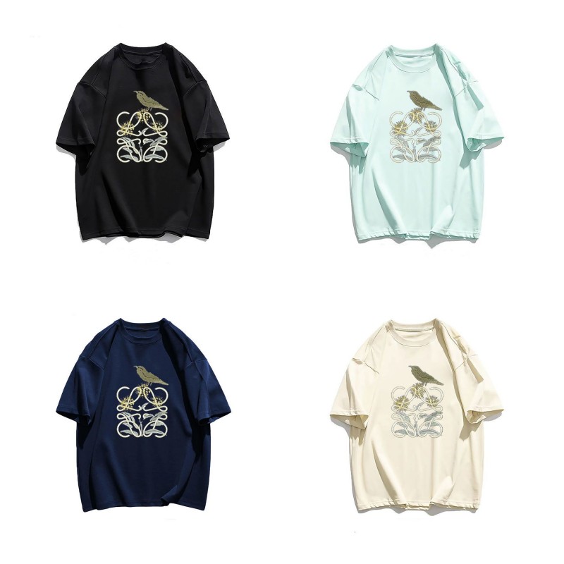 

Luxury Loewe Mens Designer T Shirt Letter printed shirts Short Sleeve Casual Fashion Brand Designer Top Tees high quality solid color T-shirt, 10