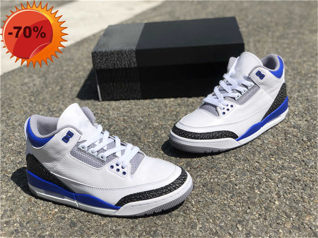 

Authentic NEW 3 Racer Blue Jumpan 3s Men Basketball Shoes CT8532-145 Fragment A Ma Manire UNC Varsity Royal Laser Orange Sneakers, 12