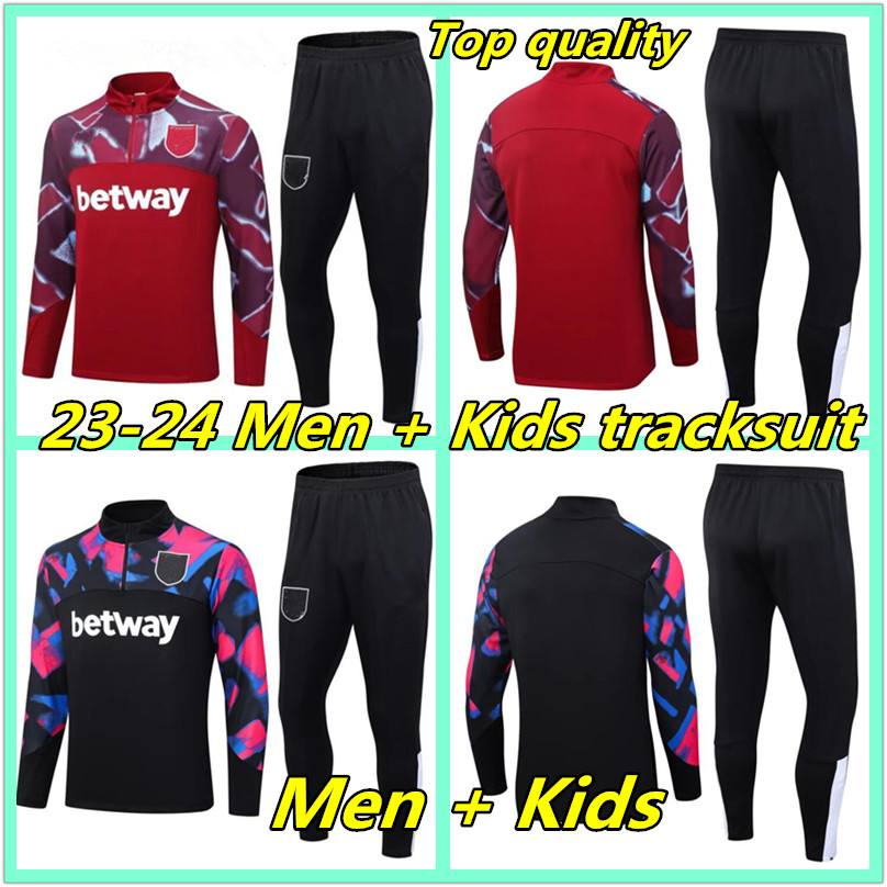 

23 24 West Hams adult Soccer jerseys tracksuit 2023 2024 ANDERSON UNITED RICE BOWEN ANTONIO BENRAHMA Football tracksuit set NOBLE FORNALS men kids training suit