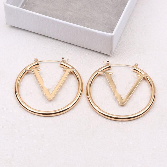 

2color18K Gold Plated Luxury Designers Letters Stud 925 Silver Geometric Tassels Women Letter Tlarge Size Earring Party Jewerlry Gift