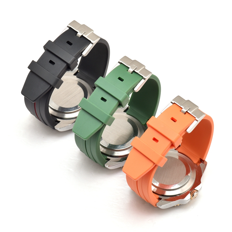 Moon watch bands curved end rubber watch strap high quality new 20mm constellation men women waterproof sports watch band for men tools-image-851475205