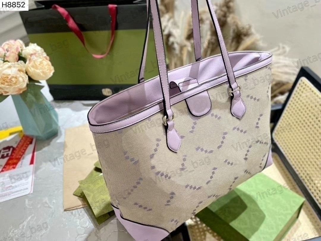 

Ophidia Jumbo Medium Tote Double G Handbag Women Macaron Color Magnetic Snap Large Capacity Jacquard Canvas Leather Patchwork Long Handles Designer Shopping Bag