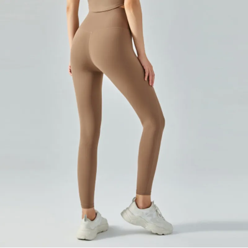 

2022 new Alo Yoga Pants High Elastic Nude Feeling Peach Hip No Embarrassment Thread Closing Double Sided Brushed Legging Sports Fitness Pants, 007