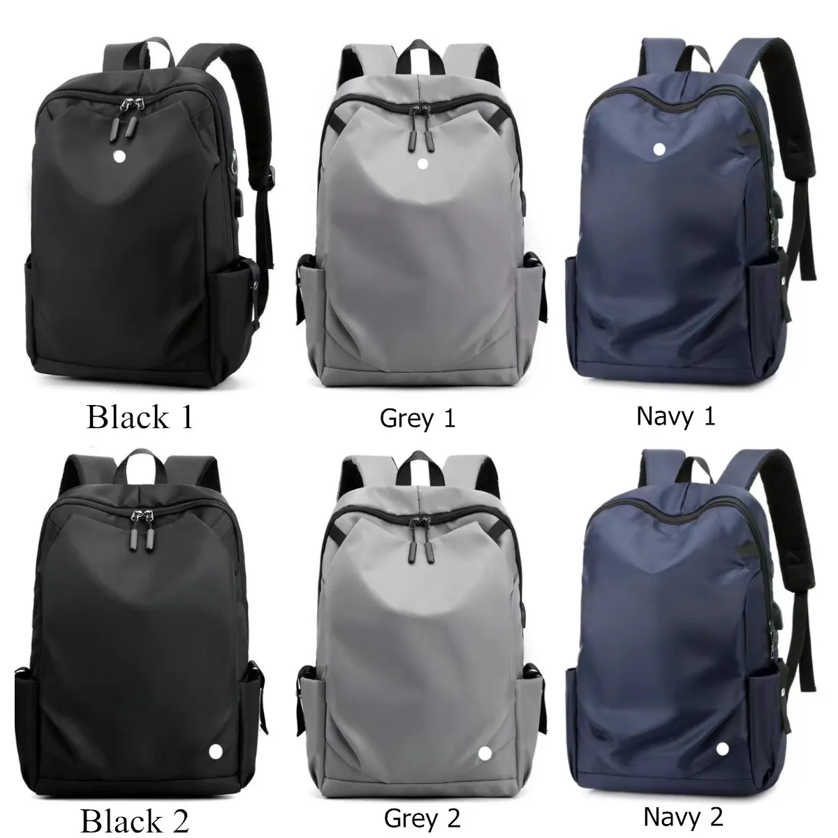 

LL Backpack Yoga Bags Backpacks Laptop travel Outdoor Waterproof Sports Bags Teenager School Black Grey, Navy 2