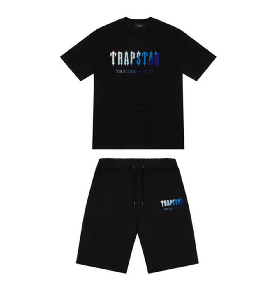 

Top Trapstar New Men's t Shirt Short Sleeve Outfit Chenille Tracksuit Black Cotton London Streetwear Sports fashion 39ess, White suit