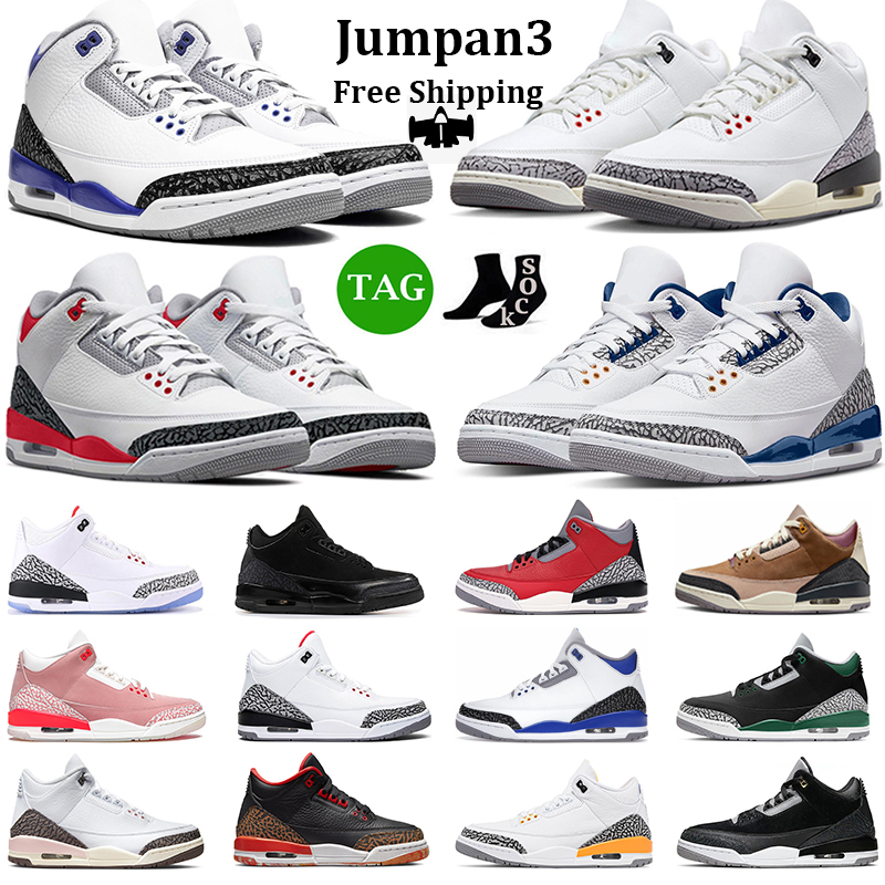 

3s Og Men Basketball Shoes Jumpman 3 Racer Blue Fire Red Pine Green Cool Grey Red Cement Black Cat Mens Trainers Sports Sneakers Mens Trainers Sports Sneakers, #36