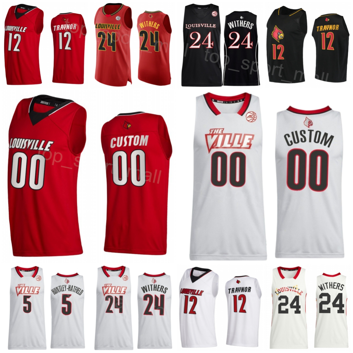 

College Basketball 3 El Ellis Jersey 1 Mike James 24 JaeLyn Withers 12 JJ Traynor 5 Brandon Huntley-Hatfield 22 Kamari Lands 21 Sydney Curry Stitched University NCAA, Black