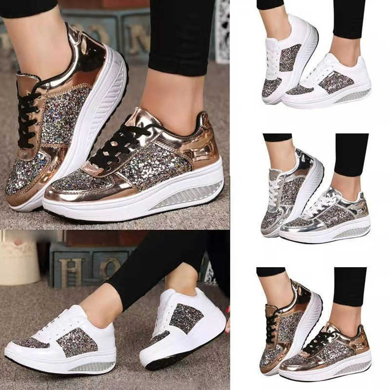 

Dress Shoes Mixed color ladies sneakers casual luxury designer sneakers with glitter women fashionable shoes black suede leather insole plus T230320
