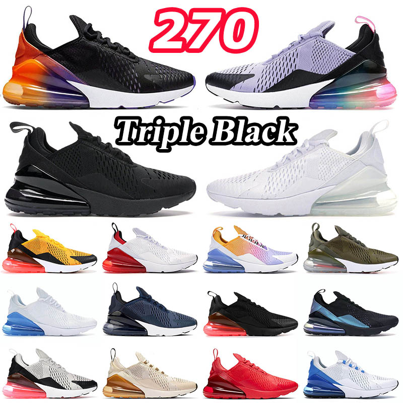 

270 Airmaxs 270s Running Shoes 27C Offs Triple White Black Red Volt Orange Medium Olive Betrue Throwback Future For Womens Mens Sneaker Big Size 47 Trainers, A6 36-45 navy blue