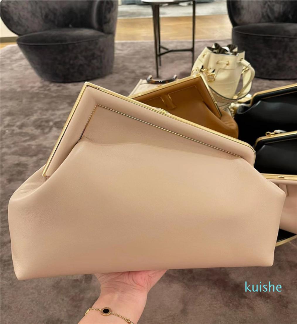 

Handbag Women Clutch Bags Crossbody Shoulder Purse High Quality First Series Metal Wrapped Dinner Bag Genuine Leather Plain fashio3779109, Brown
