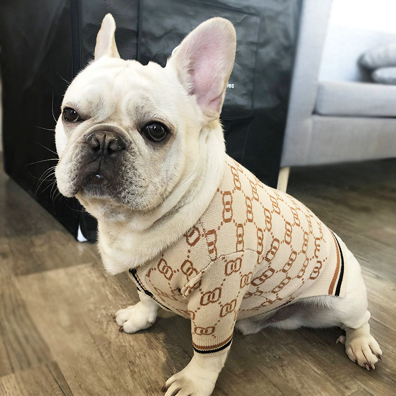 

Dog Apparel Dog Supplies Dog Clothes Autumn and Winter Sweater Cardigan Schnauzer Jarre Aero Bull English Bucket Poodle Cat Pet Clothing, As photo