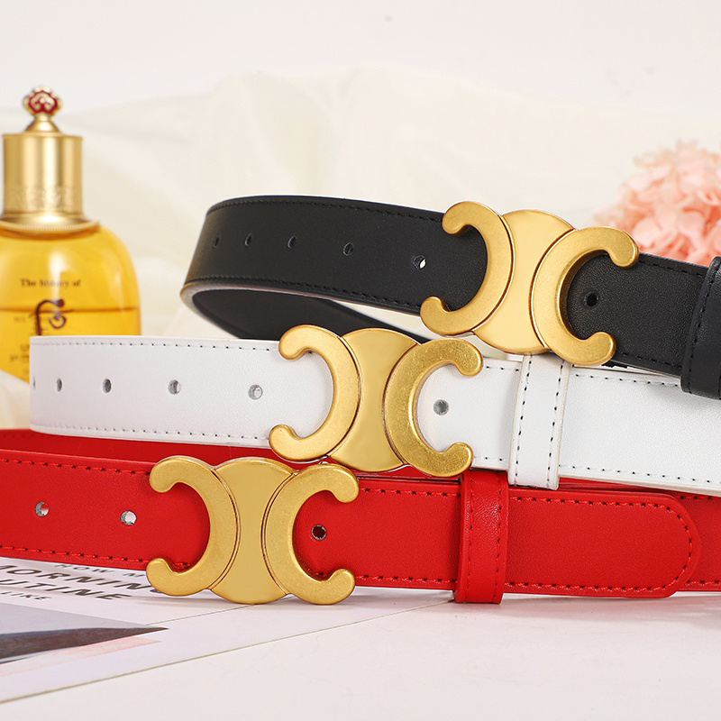 

Genuine Leather Belts Unisex Designers Luxurys Waistbands Golden Letters Smooth Buckle Cintura For Mens Womens Casual Ceintures, 3.0cm