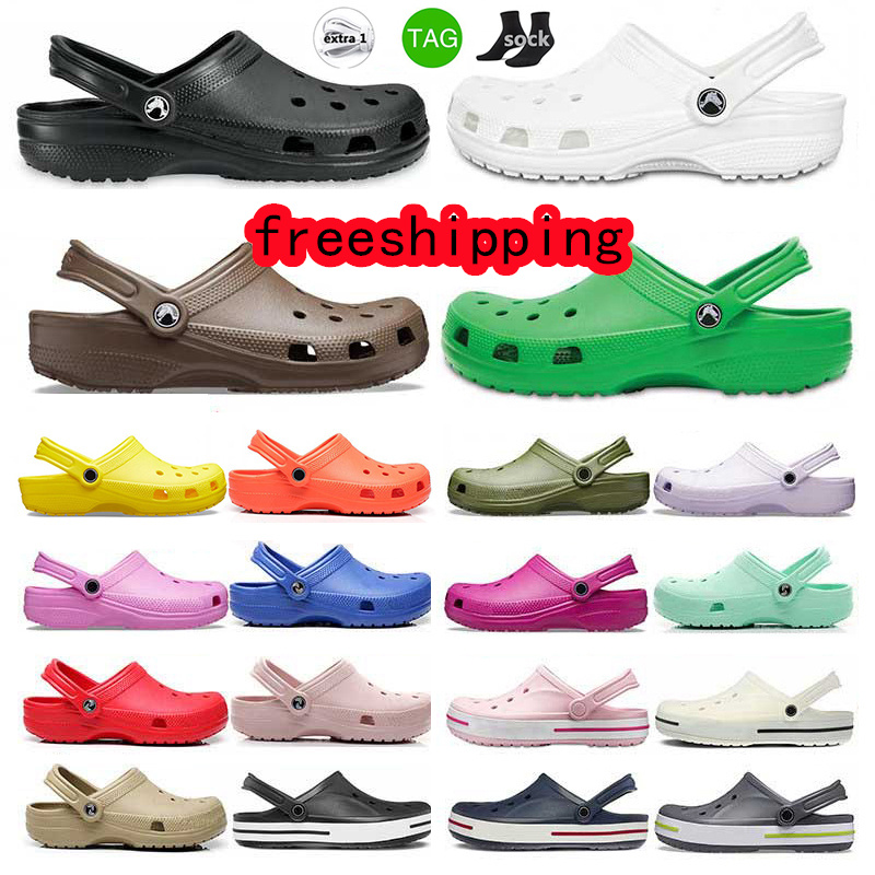 

Designer Croc Clog Buckle Sandals slippers Outdoor Shoes croos slides mens triple black white Khaki blue Waterproof Shoes Nursing Hospital womens, M4-m7(4)