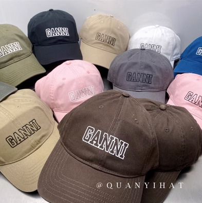 

Ball Caps Hat Female Net Red Spring and Autumn GANNI Letter Baseball Cap Sun Protection Visor Cap 230221, Blue