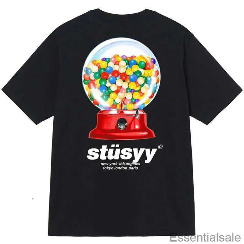 2023 Designer Luxury Fashion t Shirt Brand Stussys Classic Mens and Womens Tshirts Dice Pattern Printed Alphabet Summer High Street Trend Tees 0373