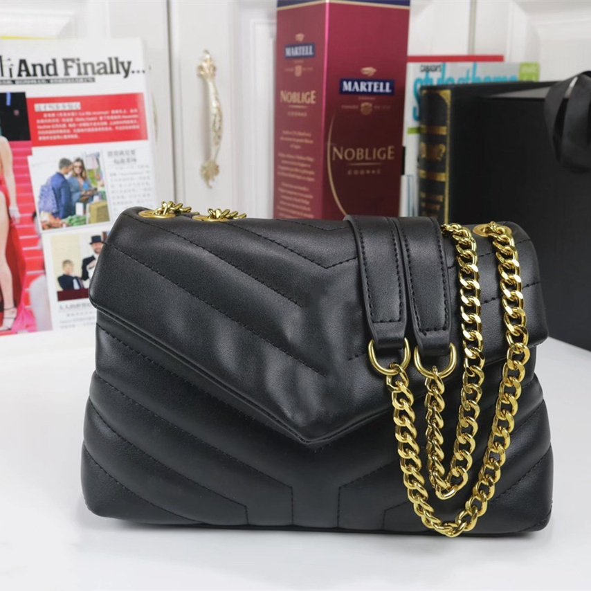 

Fashion Luxury Handbag Shoulder Bag Women Girl Designer Seam Leather Lady Metal Chain Black Clamshell Messenger Chain Bags, White