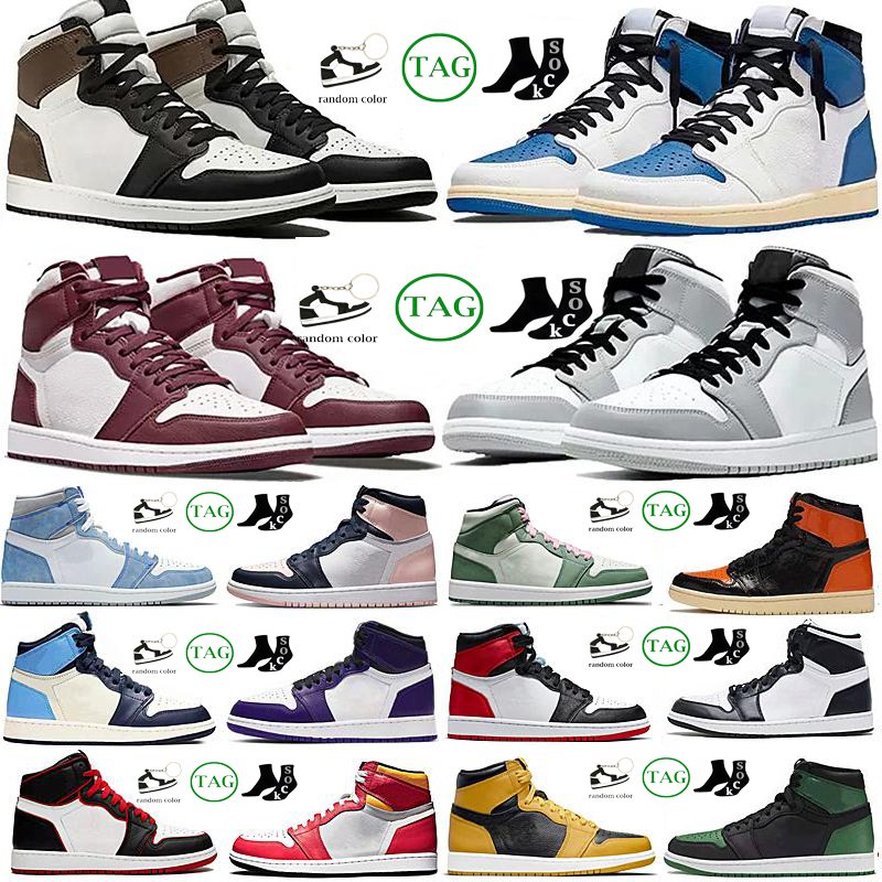 

Jumpman 1 University Blue Basketball shoes 1s High Dark Mocha Electro Orange UNC Light bred royal Smoke Grey Hyper Chicago, No box