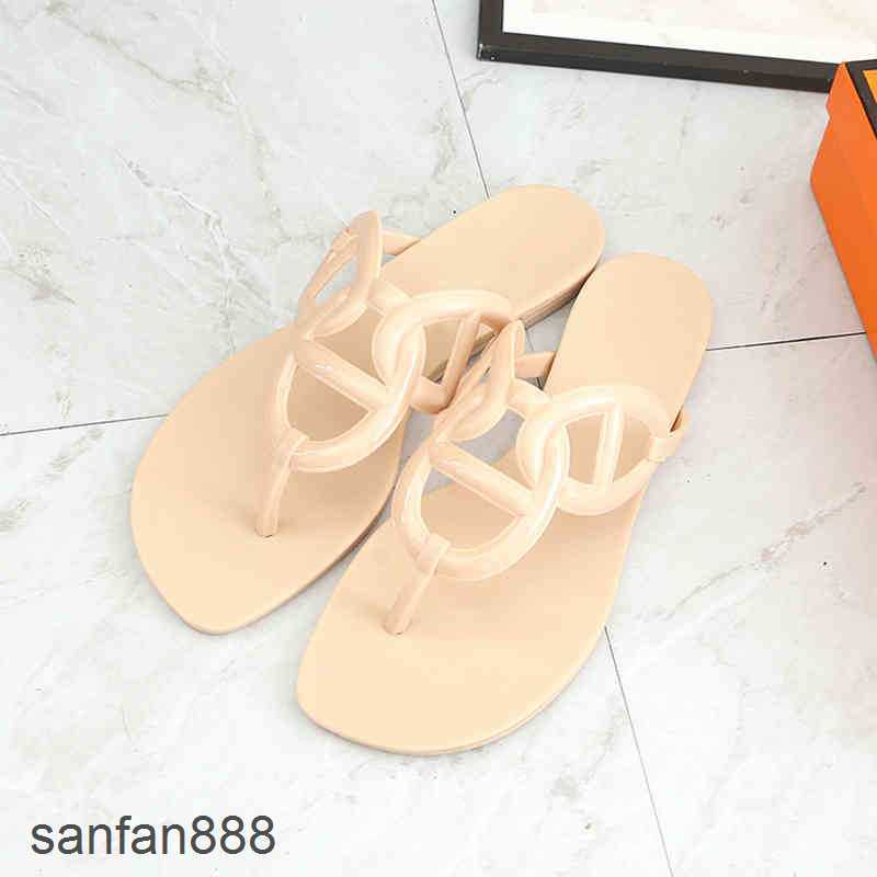 

Original Designer Hemres Slippers H Fashion slippers women's crystal shoes outer sandals plastic Jieyang summer herringbone home 1 2NKC With logo O9DV, Bondi blue