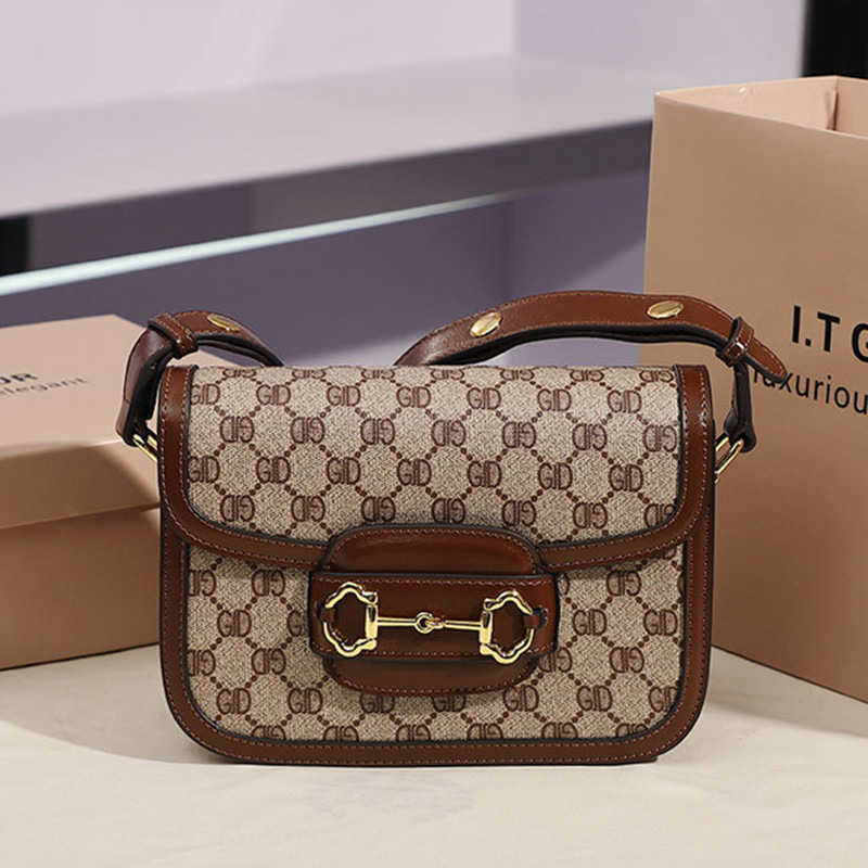 

designer bag Real Cowhide Canvas Horsebit Bags Retro Saddle Purse Classic Neo Vintage Crossbody Designer Handbags Lady Clutch Purses, Dust proof bag