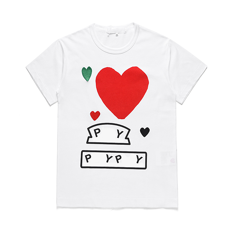 Famous designer t shirt Red Love Hear tees mens womens fashion play couple tshirt casual short sleeve summer t-shirts streetwear hip-hop tops Pri-image-852346200