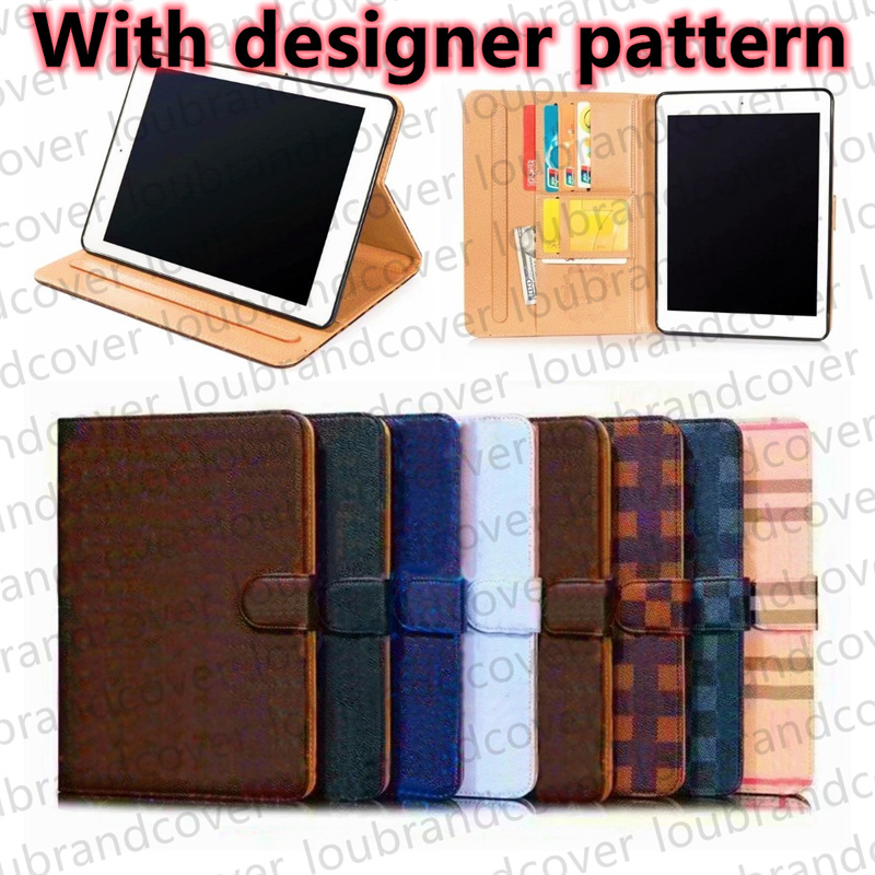 

Top Designer Tablet PC ipad Case for ipad pro 12.9 mini 6 4 5 Case 9th 10th generation 10.9 Air 10.5 Air 4 10.2 ipad Pro 11 inch Leather Original Monogram Print Card Holder Cover