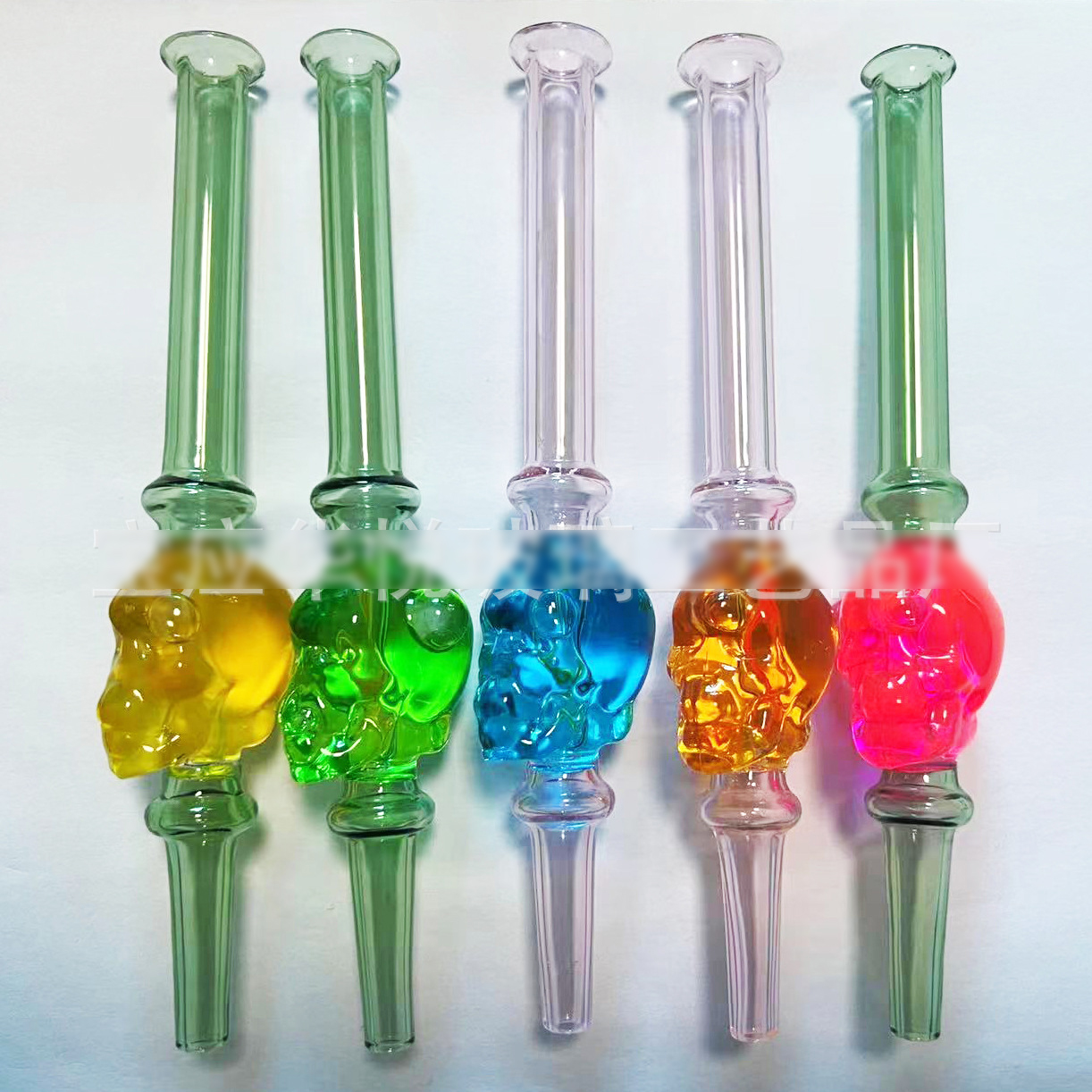 

Glass smoking Pipes Freezable Glycerin Dab Straw pipe glass nector collector