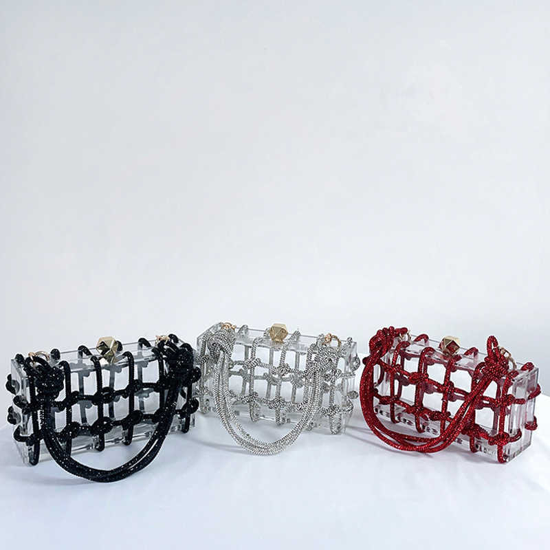 

designer bags Suitcase Drawstring Acrylic Bag Women's Handbag Net Red Transparent Women's Bag Evening Shoulder 230318