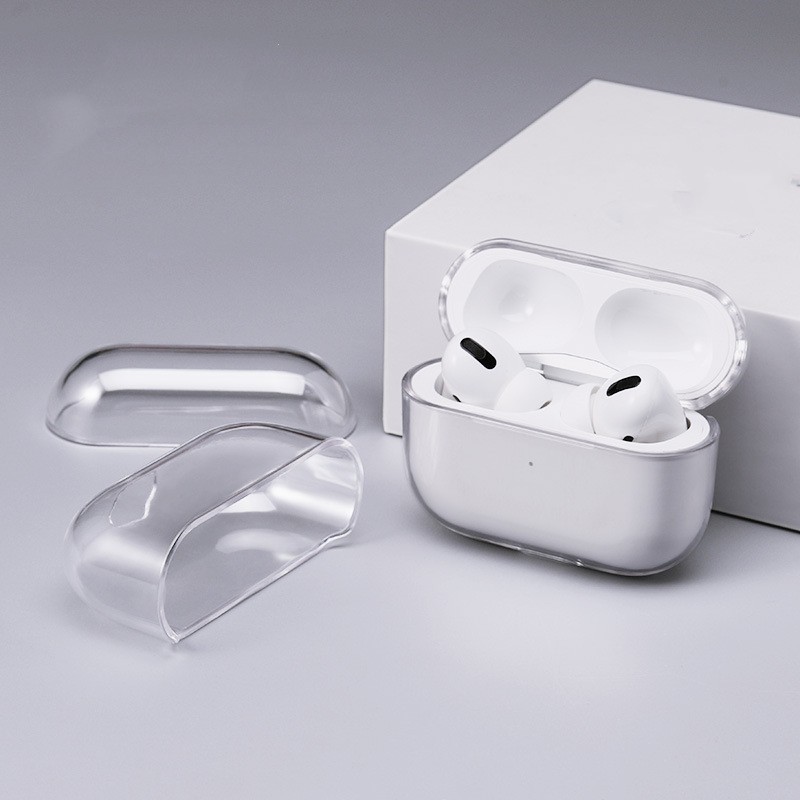 

For Airpods pro 2 air pods airpod earphones 3 Solid Silicone Transparent Protective Headphone Cover Apple Wireless Charging Box Shockproof 3nd 2nd Case, White