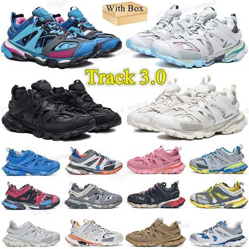

Luxury brand Designer Men Women Casual Shoes Track 3 3.0 Triple white black Sneakers Tess.s. Gomma leather Trainer Nylon Printed Platform trainers shoe With Box