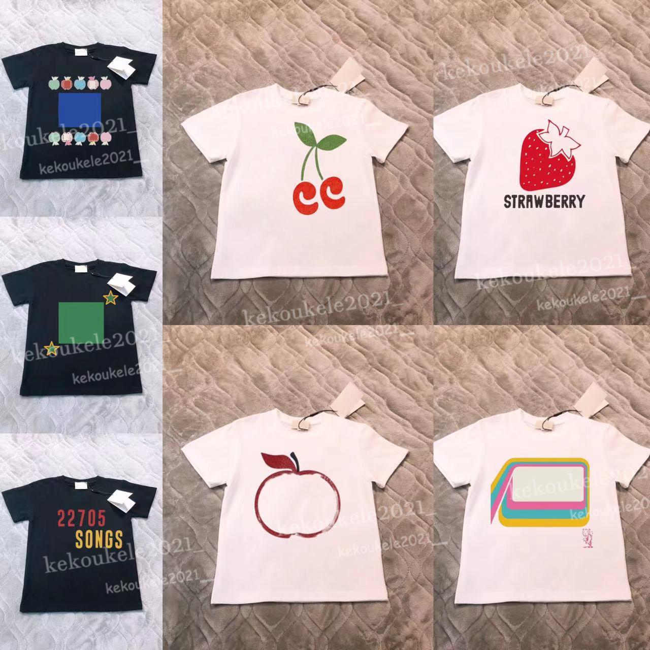 

Kids T-shirts Boys Girls Short Sleeves Letter Cotton T Shirt Adults and Children Summer Tees Baby Tops White Black