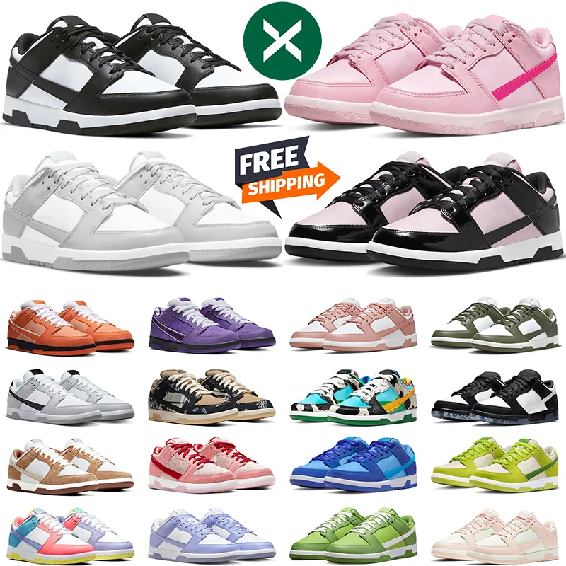 

running shoes for men women Chunky Dunky low white black unc grey fog dunkes womens triple pink green apple rose whisper dunked lows mens trainer