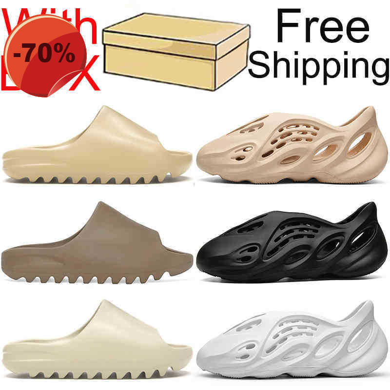 

Sandals Slippers 2023 Yeesys Slide Kanyes shoes Slides Shoes Slippers Mens Women Rubber Platform Sandals Sneakers Kid Foam Runner Desert Sand Resin, 36-45 white